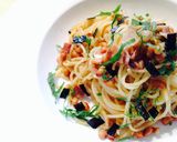 納豆チーズベーコンの焼きスパゲティ作り方5写真