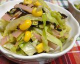 簡単【キャベツとコーンの塩昆布マヨ和え】作り方3写真