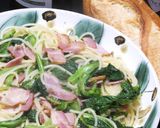 菜の花とベーコン＆ガーリックの美味パスタ作り方10写真