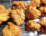 鶏もも肉のねぎたっぷり油淋鶏作り方4写真