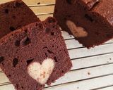 ココアとイチゴのハート パウンドケーキ作り方9写真