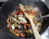 開きナメコ、ヒラタケ、菊芋などの混ぜご飯作り方8写真