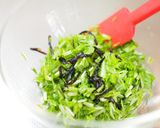 水菜の3段活用　②　刻み水菜の塩昆布あえ作り方9写真