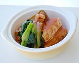 豆腐と豚肉とほうれん草のトマト煮作り方10写真
