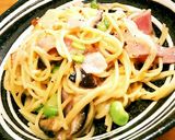 塩ダレで簡単！どことなくカルボナーラ？笑作り方9写真