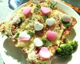 ♡がいっぱい♥千切りキャベツの和トースト作り方6写真