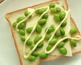 ハートがいっぱい♥枝豆*蒲鉾トースト作り方3写真