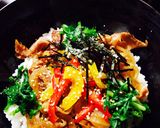 野菜たっぷり豚の生姜焼き丼作り方6写真