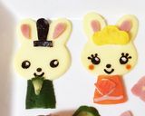 雛祭り★うさぎちゃんプレート作り方1写真