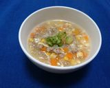 お一人様レシピ★具たっぷり中華スープ作り方6写真