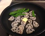 スナップえんどうとレンコンのバター炒め作り方2写真