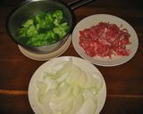 牛肉とブロッコリーの和風パスタ作り方1写真