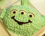 リトルグリーンメン立体キャラデコケーキ作り方10写真