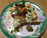 鶏と季節の野菜のオープンサンド作り方4写真