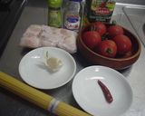 完熟トマトと鶏肉のイタリアンパスタ作り方1写真