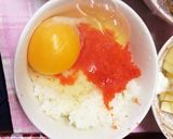 卵かけたらこご飯作り方1写真