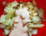 ジャガイモと玉ねぎのめんたいマヨチーズ作り方1写真