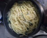 クリームパスタの長いもナメコすぱ作り方9写真