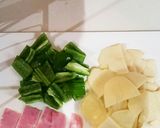 じゃがいもとピーマンとベーコンの醤油炒め作り方1写真