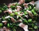 ♡小松菜&豚バラ肉のスタミナカレー炒飯♡作り方4写真