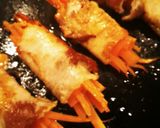 豚バラと人参の巻き焼き作り方3写真