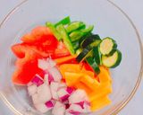 夏野菜で☆ガパオ風ヘルシーチャーハン作り方1写真