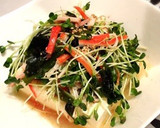 豆腐とカイワレのゴマだれがけ☆作り方5写真