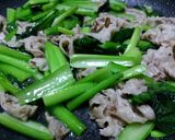 青菜(小松菜)と豚肉のふわ卵炒め作り方4写真