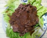 レタスたっぷり牛肉オニオンソースかけ作り方5写真