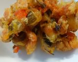お豆さんの煮物（市販）で、かき揚げ作り方4写真