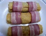 　くるくる餃子の油揚げベーコン巻き作り方2写真