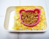 【食パン用抜き型】クマさん鶏そぼろ弁当作り方7写真