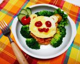 【食パン用抜き型】クマさんオムライス作り方15写真
