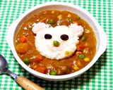 【食パン用抜き型】クマさんカレーライス作り方4写真