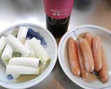 長ねぎとウインナーのオリーブオイル焼き作り方1写真