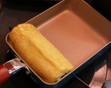 ほうれん草とチーズの卵焼き トマトソース添え作り方4写真