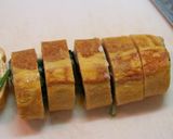 ほうれん草とチーズの卵焼き トマトソース添え作り方5写真