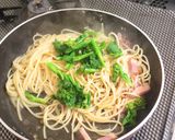 菜の花とベーコンのペペロンチーネ作り方6写真
