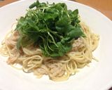 クレソンとホタテのパスタ♪作り方5写真