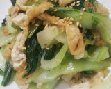 チンゲン菜と油揚げの簡単炒め作り方7写真