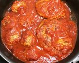 簡単♫豚ひき肉でトマト煮込みハンバーグ作り方5写真