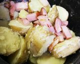 旬ホクホク～皮つき新じゃがバターベーコン作り方7写真
