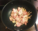 酒粕とスモークベーコンのクリームパスタ作り方5写真