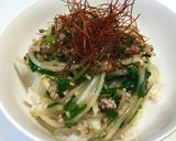 簡単‼肉ニラ丼作り方2写真