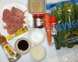挽肉・ほうれん草・人参コチュジャンあえ♪作り方1写真