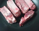 焼酎スペアリブの黒酢豚焼き作り方1写真