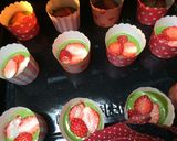 いちごのせ抹茶マフィン作り方4写真