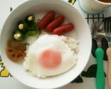 幼児ランチ♡目玉焼きごはん作り方5写真