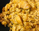のこりのカレーで●月見ドライカレー作り方2写真