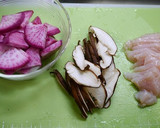 簡単！赤カブとムネ肉の出汁炒め作り方1写真